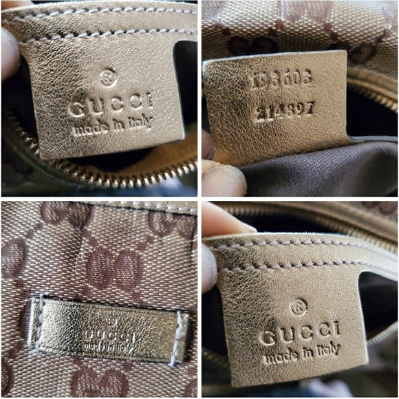 Gucci Gold GG Crystal Canvas Medium Joy Boston Ba - Picture 9 of 14